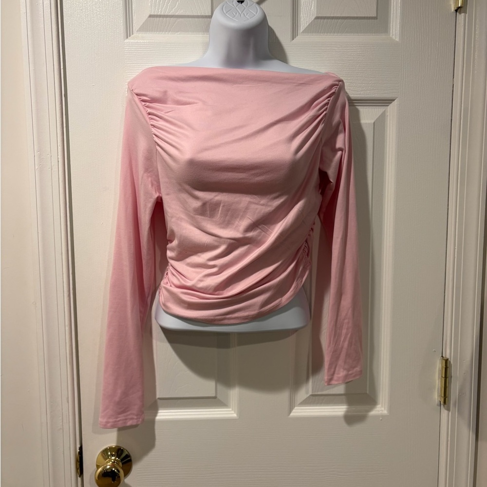 Shein off shoulder mid length ruched top